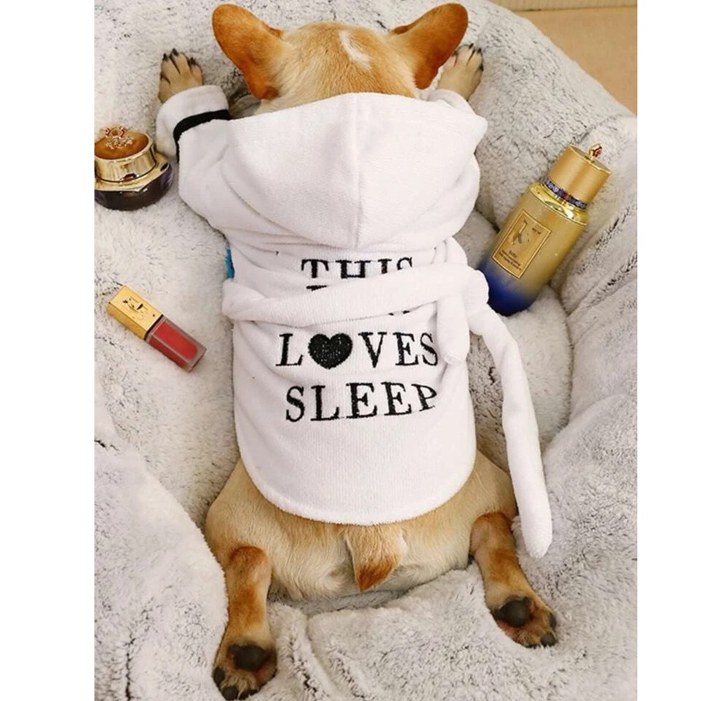 Letter Graphic Pet Pajama Robe 🐕